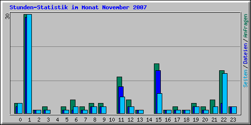 Stunden-Statistik im Monat November 2007